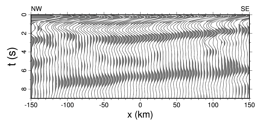 CCP stacked receiver functions along the Wabash Valley array
