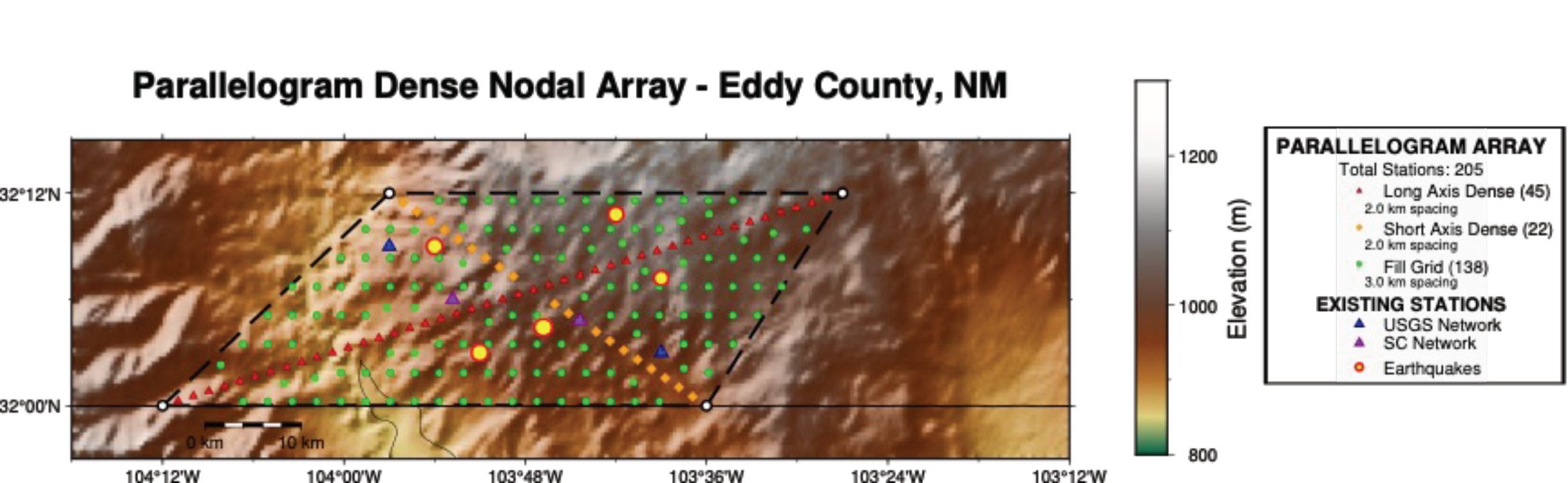 Nodal array design for southeast New Mexico